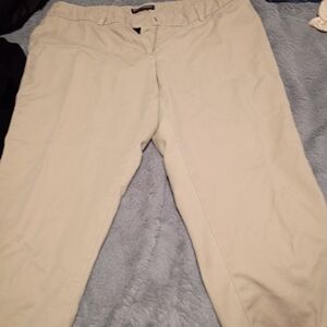 Dalia Collection Modern Fit Cream Trousers